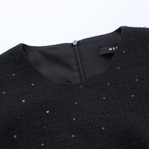 NEELLY纳俪商场同款春季新款圆领编织小香风显瘦百搭背心连衣裙女N25011Y01023 商品图1