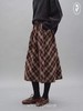 shyshystill/shy202408060/格纹毛呢亲肤舒适褶皱蓬蓬款中长半裙 商品缩略图3
