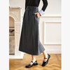 OLrain欧芮儿灰色高腰半身裙女春季2025年新款通勤压褶高级感半裙 商品缩略图0