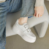 阿么手工女鞋厚底增高小白鞋女6CM百搭时尚魔术贴真皮休闲板鞋ins 商品缩略图1