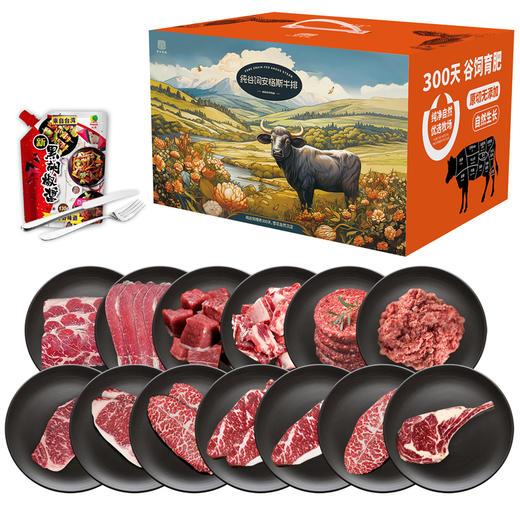 【节日礼盒】发出后不支持拦截退货食中隽品 安格斯牛排礼盒598型 商品图0