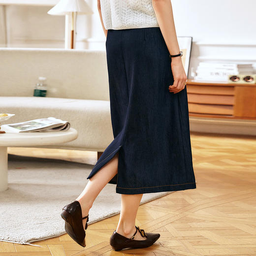 OLrain欧芮儿牛仔直筒半身裙女春季2025年新款通勤简约百搭A字裙 商品图3