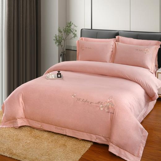 【轻奢高品质】全棉抗菌磨毛刺绣花漾床盖夹棉四件套 商品图8