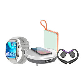 （分3个包裹发货）cleerARC2无线蓝牙耳机+多功能无线充台灯时计闹钟音箱+纽曼22.5W快充磁吸充电宝10000毫安+纽曼智能手环手表【GHCJ23.0】