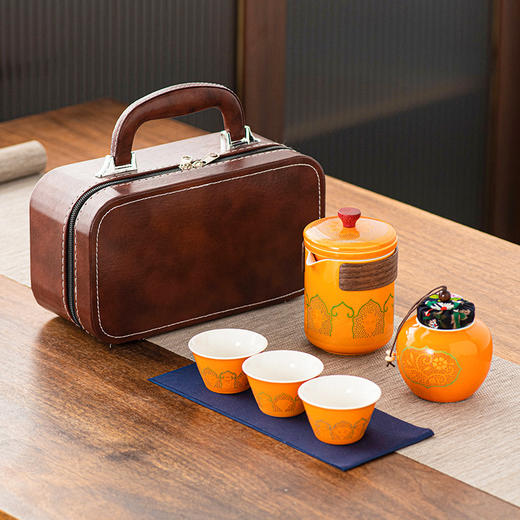 春节不打烊【礼盒装！古韵旅行茶具】便携式旅行茶具户外功夫茶具套装快客杯节日中式商务礼品。ry 商品图7