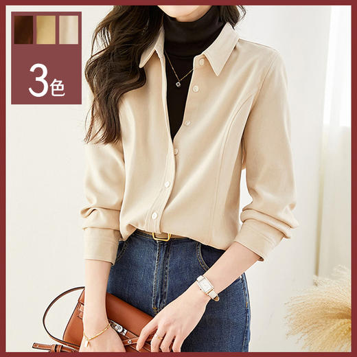 馥迦保暖加厚复古磨毛衬衫 商品图0