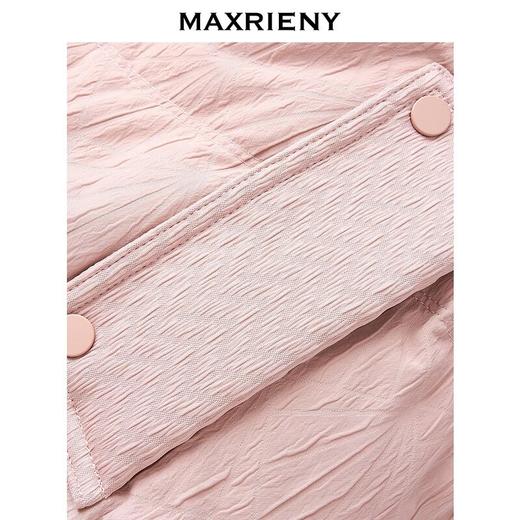 MAXRIENY精致优雅感系带收腰羽绒服女24冬肌理感保暖外套中长款(货号:MS85DC767) 商品图2