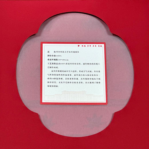 华中科技大学秋冬双面真丝绒围巾 商品图4