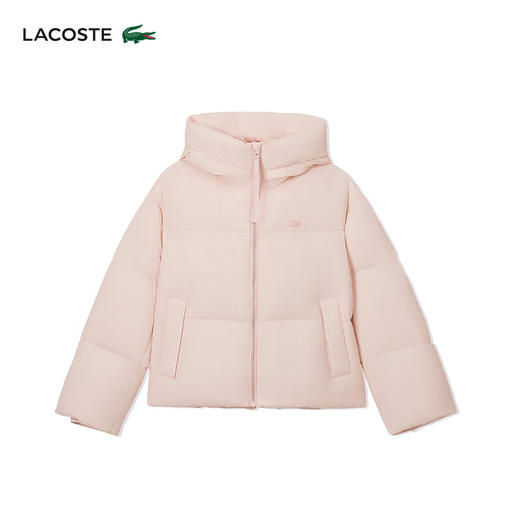 Lacoste法国鳄鱼女装新款纯色保暖连帽拉链鹅绒羽绒服外套BF0688-98 商品图10