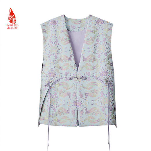 SAINTJOY/上久楷 女式宋锦马甲 中式上衣 中国风 复古 凤凰于飞 CY1044207024 商品图4