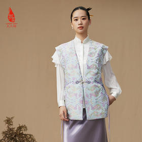 SAINTJOY/上久楷 女式宋锦马甲 中式上衣 中国风 复古 凤凰于飞 CY1044207024