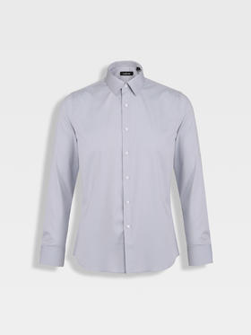 callisto灰色聚酯纤维混纺长袖衬衫