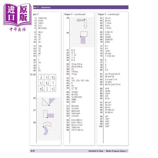 预售 【中商原版】英国S&S教辅 KS2 11+ Maths Progress Papers 1 数学进步试卷1 有答案 9-12岁 英文原版 进口图书 GL CEM考试备考 商品图4