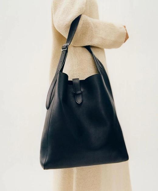 顺丰包邮洛诗琳40501妥妥的老钱风！ther*w同款HOBO包慵懒松弛真皮托特包0872 商品图3