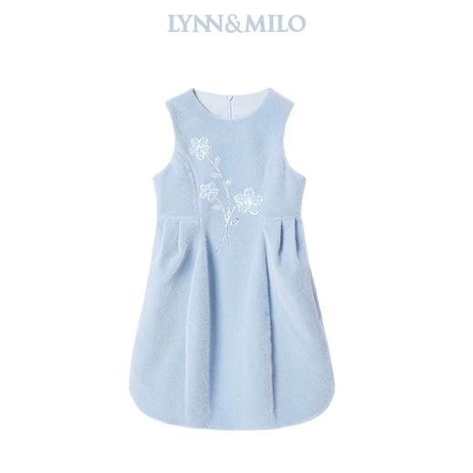【春上新】【3折】8楼琳麦罗 LYNNMILO 蓝色仿貂绒郁金香形背心裙 吊牌价：998元  活动价：299元 商品图4