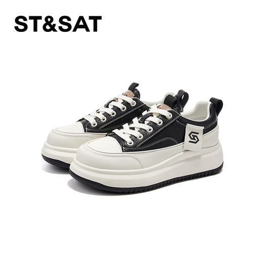 星期六休闲百搭透气厚底增高小白鞋SSC3112E9H 商品图5