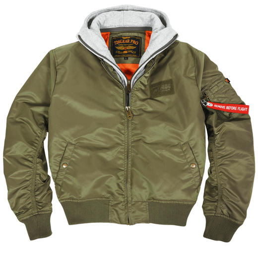 MA-1飞行员棉夹克可拆卸连帽军绿外套潮牌加厚夹克棒球服男女同款-NMJ-2021 商品图3
