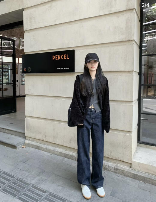 新增薄款！神裤巨好穿❗️【m*⁬co同款高腰加绒/窄版不加绒牛仔裤】新疆长绒棉包裹弹力纤维，⁢全新升级FIT系牛仔+​环保染色！⁭不变形！✅舒适好穿不臃肿！显腿直腿细⚠️75-146斤可穿！ 商品图5