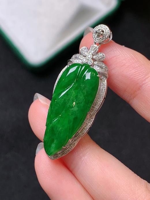叶子翡翠吊坠 商品图1