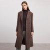 【中长款格纹大衣】24年秋冬新品女士羊毛羊驼毛混纺大衣腰带收腰外套 商品缩略图3