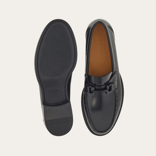 FERRAGAMO 菲拉格慕 男士 Gancini 装饰莫卡辛鞋 黑色 762689 商品图3