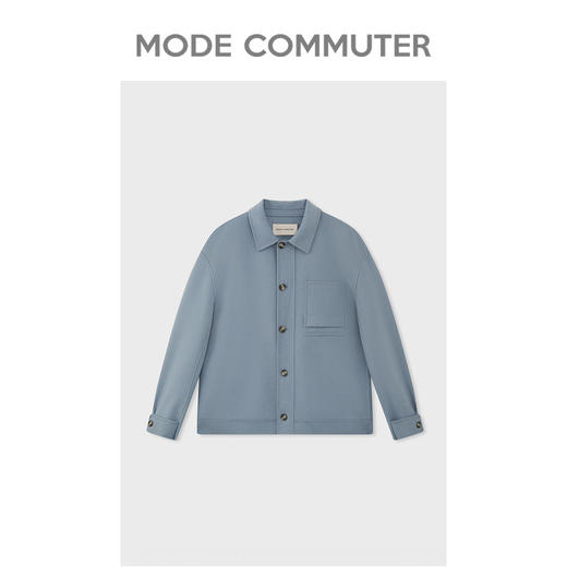 MC |MODE COMMUTER冬季翻领手工缝纫全羊毛短大衣男外套MCD106067J 商品图4