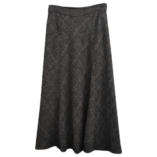 VIVIAN LIU TD2457402秋女装新款时尚A字大裙摆格子长款半裙 商品图4