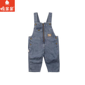 棉果果春季新品商场同款男童弹力牛仔背带裤M112204225138