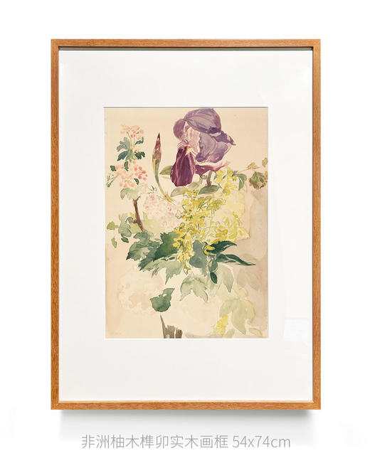 伽罗 JALO 挂画-马奈-花瓣与鸢尾，金莲花和天竺葵 -下单后2天内发货 商品图0