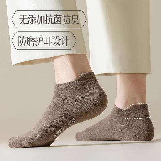 【39.9元6双装】男士春夏纯棉纯抗菌防臭抗起球短袜 高弹莱卡结合裸氨技术不掉跟、不变形 商品图3