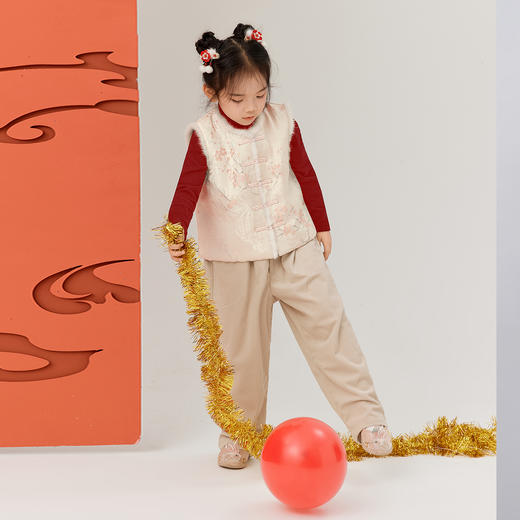 伊芙丽新中式亲子装儿童马夹1FC180711 商品图1