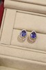 1.27ct刻面蓝宝石耳钉 商品缩略图1