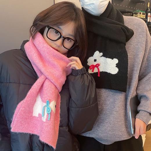 【YW】无忧购韩版学院风百搭蝴蝶结卡通兔子可爱软糯针织围巾WJ107（截单后7天发货) 商品图8