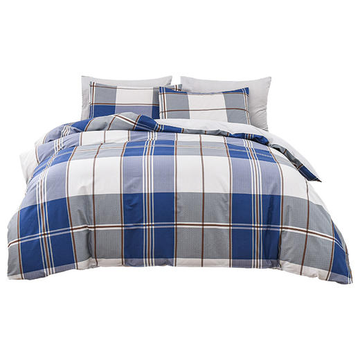 雅芳婷精梳全棉床笠款四件套被套床单枕套AB双面印花全棉套件 商品图5