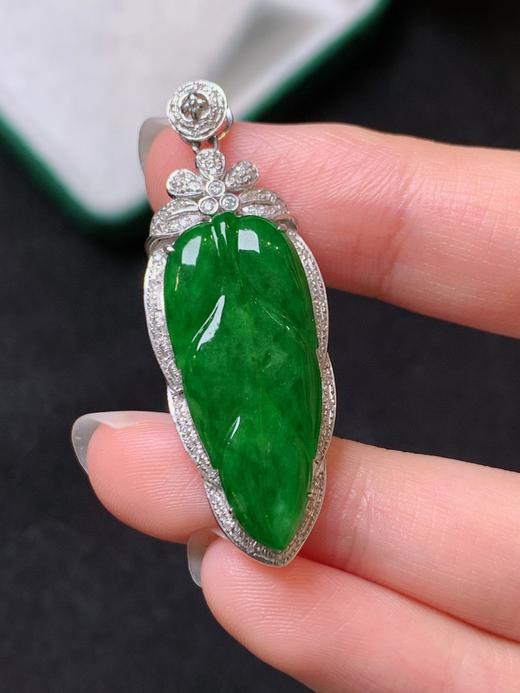 叶子翡翠吊坠 商品图2