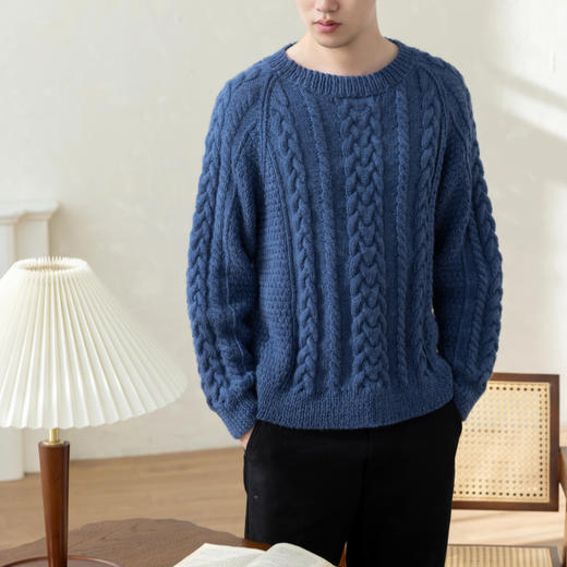 苏苏姐家洛泽绞花毛衣手工diy棒针编织衣服针织羊毛线团材料包 商品图3