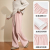 西遇粉色加绒加厚阔腿裤女新款休闲宽松小个子直筒卫裤D0044109 商品缩略图2