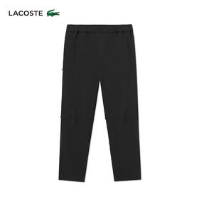 Lacoste法国鳄鱼男装新款休闲纯色简约加绒小脚卫裤XH0821-98