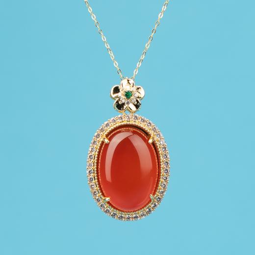 【一乐老师推荐】伊希斯天然玉髓蛋面项链 商品图3