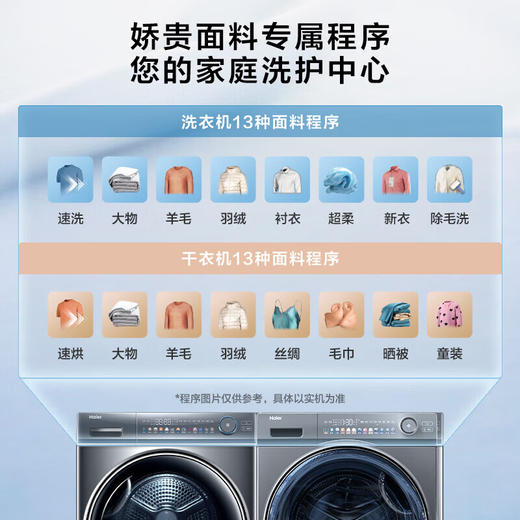 海尔（Haier）云溪SL6+81洗烘套装 10Kg精华洗滚筒洗+双擎热泵烘1.1洗净 以旧换新 商品图6