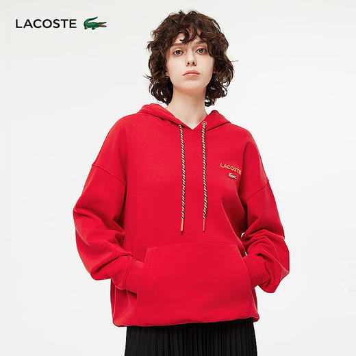 Lacoste福蛇新春系列情侣款新款潮流印花连帽卫衣SH5344-98 商品图1