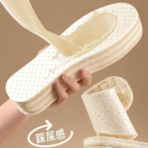 【不同尺码请备注】羊毛乳胶保暖防臭鞋垫，天然乳胶防脚气 保暖吸汗底部透气孔设计 ，慢回弹缓解脚部压力 儿童款成人款可裁剪 商品图4