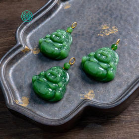 菲菲珠宝好*S925碧玉猫眼大佛公吊坠约35*35mm/多样性发一