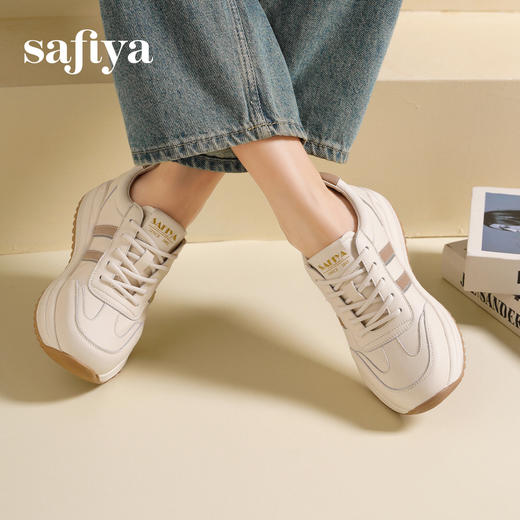 Safiya/索菲娅2025休闲小白·百搭学院运动厚底休闲小白阿甘鞋SFD1112214 商品图3
