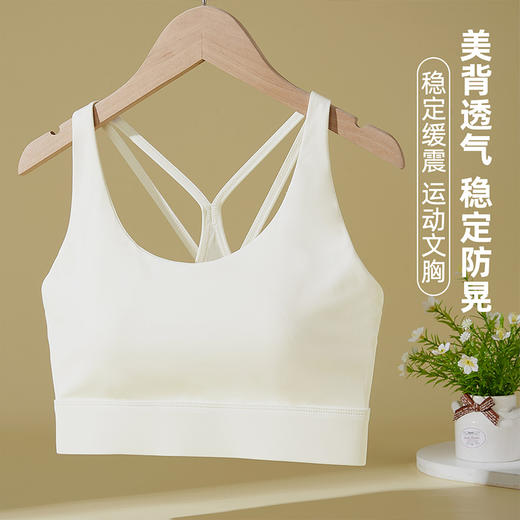 雅黛丽内衣女跑步健身运动文胸防震防下垂聚拢后背交叉美背一体式 商品图1