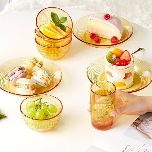 康宁（VISIONS）晶致餐具套装10件 耐热玻璃2-4人用饭碗汤碗沙拉碗碟盘子微波炉用 商品图4