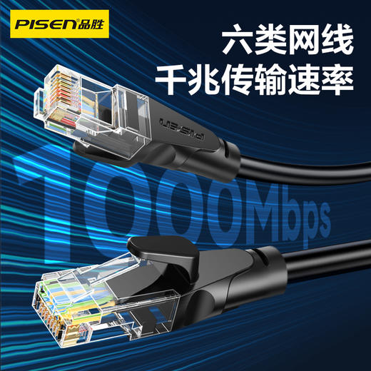 品胜 六类千兆网线 家用千兆6六类电脑路由器宽带 高速连接网络线 0.5m~15m可选 支持POE供电 商品图1