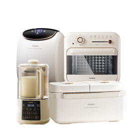德国OIDIRE 柔音破壁机/豆浆机 ODI-PBJ38 +迷你全自动洗衣机ODI-XYJ15 +多功能双胆电饭煲ODI-SFB1+空气炸烤箱  ODI-KX19【GHCJ23.0】