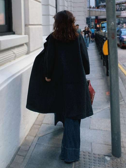 【百图lulu定制】【真爱双面呢】100%绵羊毛 立领挡风片 袖章 双面呢大衣 商品图6