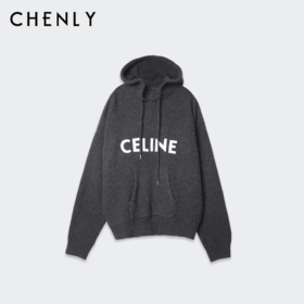 尘衣｜宽松坑条灰色连帽羊毛毛衣